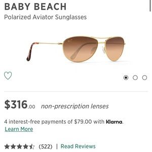 Maui Jim Baby Beach sunglasses.